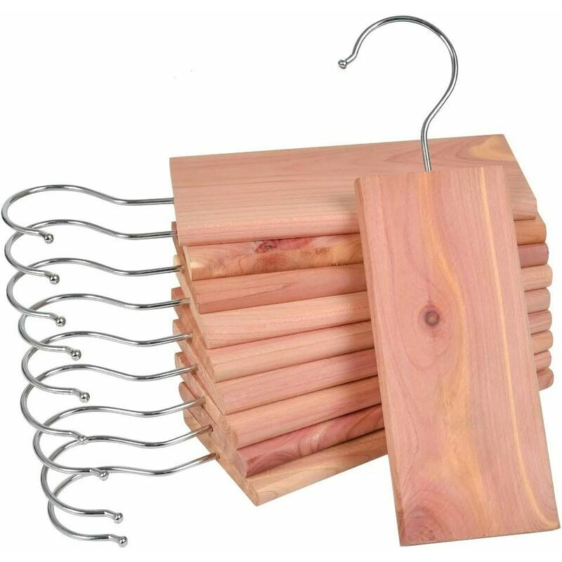 10 blocs de bois de cèdre suspendus, anti-mites en bois naturel pour armoires, tiroirs, placards, sans produits chimiques, 10 pièces
