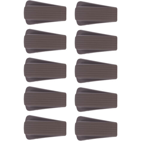 10 Blocs-Porte en Bois Marron, Solides et Durables - Lot Anti-Distorsion pour Portes d'Intérieur