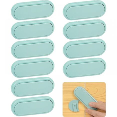 (10 blue) Child Safety Door Locks, 10 Pieces Baby Safety Cupboard Locks, Baby Safety Latches, Baby Door Lock Safety Lock for Drawer, Fridge, Cabinets, Door, Toilet