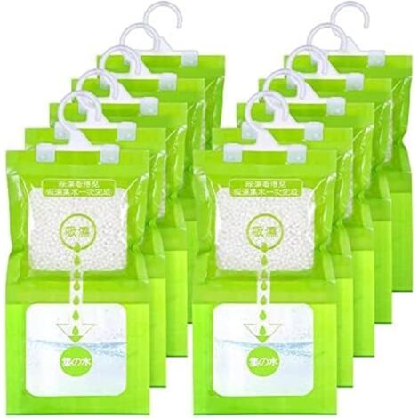 10 bolsas absorbentes de humedad de 65 g, resistentes al moho y a los hongos, adecuadas para sótanos, armarios y automóviles.