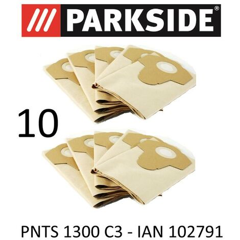 main image of "10 bolsas para aspiradora Parkside 20 L PNTS 1300 C3 Lidl IAN 102791 marrón 906-05"