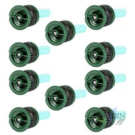 10 Boquillas HE-Van-08 para aspersor de riego Rain Bird, alta eficiencia y ahorro de agua. Alcance 2,4m, verde