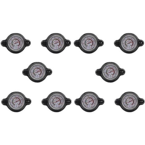 10 bouchons de radiateur haute pression avec manomètre, bouchon de radiateur 1,8 bar 25,6 psi pour --
