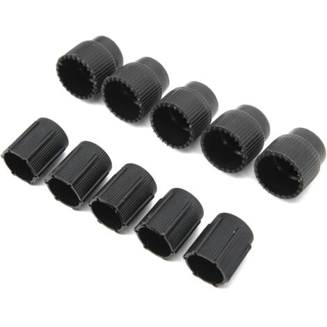 10 bouchons de valve noirs pour climatisation automobile, pièces de rechange, bouchons étanches pour système de climatisation, bouchons pour orifice haute pression