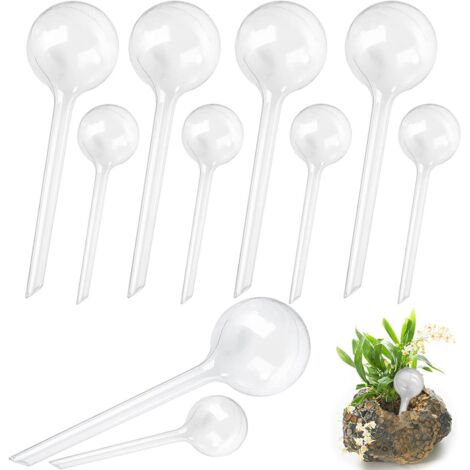 10 boules d'arrosage transparentes pour plantes - Boules d'arrosage automatiques - Convient aux plantes d'intérieur - Boules d'arrosage Plantes - Systèmes d'arrosage automatiques - Systèmes d'arrosage