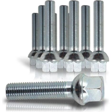 10 BOULON / GOUJON DE ROUE ASSISE SPHERIQUE M14 x 1,5 - 60MM