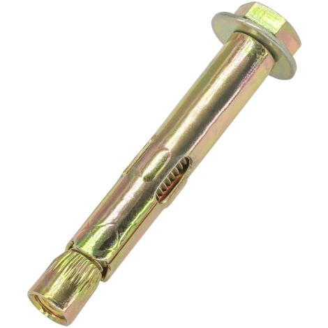 10 boulons d'expansion hexagonaux pour fixation sur murs en béton et maçonnerie (M6 x 50 mm)
