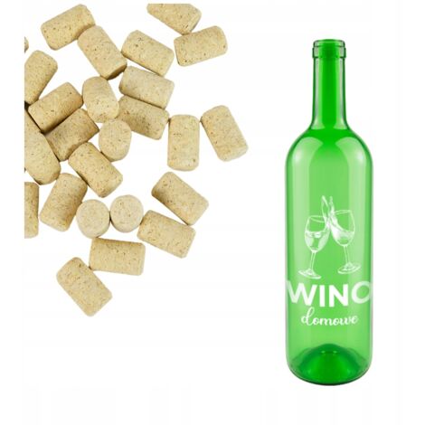 10 bouteilles de vin imprimées de 0,75 l, en verre vert, pour vin maison