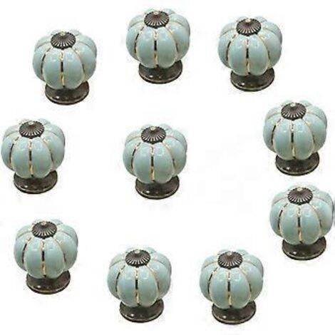 10 boutons de meuble - 40 x 40 x 40 mm - bleus - Accessoires de meubles - Installation facile - Durables et élégants