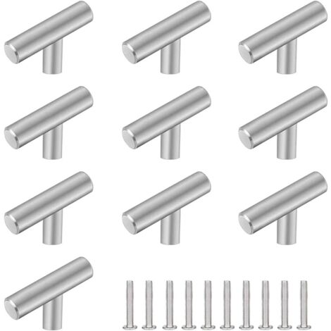 Lot De 10 Poignee De Meuble Cuisine Poignée En Acier Inoxydable Pour Placards Armoire Tiroirsuble Or - 96MM