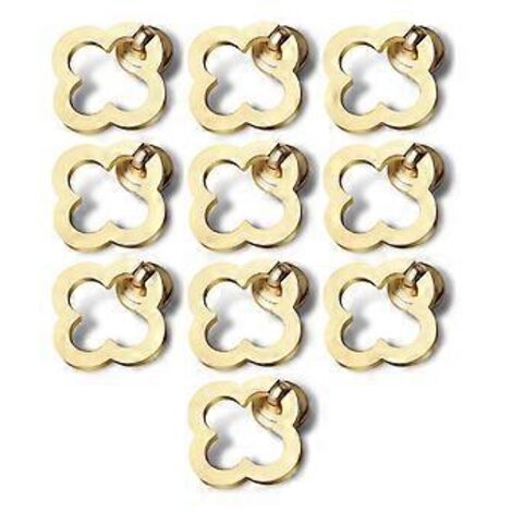 10 boutons de porte - Bouton de meuble - doré - Quincaillerie pour meubles - Facile à installer - Durable et élégant - céramique - Boutons de porte pour meubles