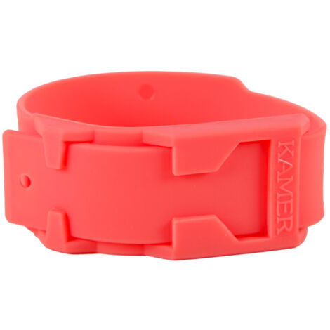 10 bracelets en plastique cerise fluo