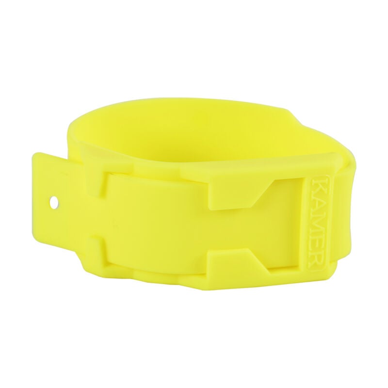 10 Bracelets en plastique jaune fluo