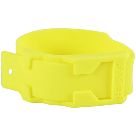 10 Bracelets en plastique jaune fluo