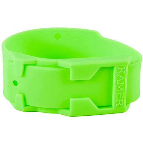 10 Bracelets en plastique vert fluo