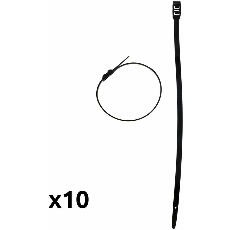 

10 bridas para cables 9x350mm negro - Zenitech