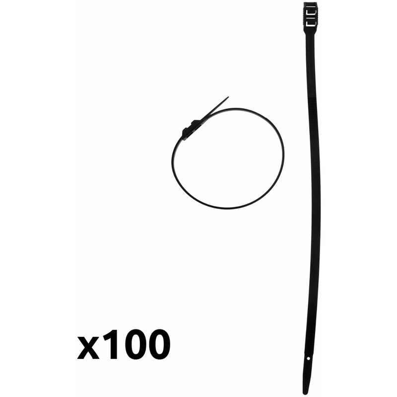

100 bridas para cables 9x350mm negro - Zenitech