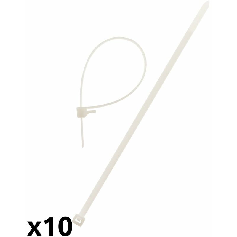 

10 bridas reutilizables para cables 3,6x140mm - Zenitech