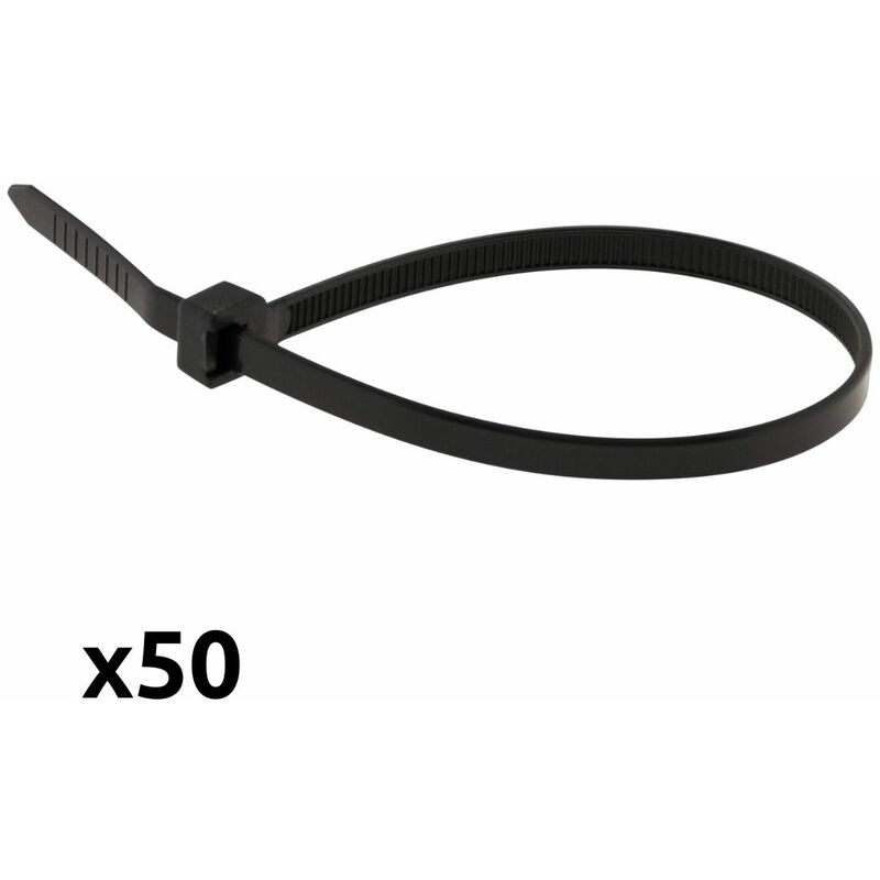 

50 bridas reutilizables para cables 7,6x250mm - Zenitech