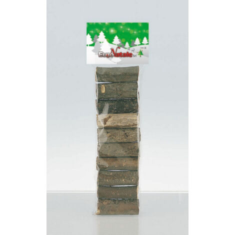 10 bûches de 7 cm dans un sachet de décoration de Noël