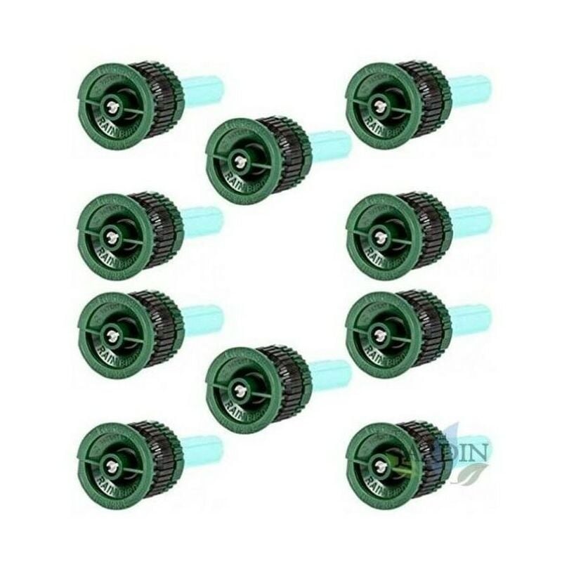 10 x Buse pour tuyères HE-Van-08 Rain Bird angle variable. Portée 1,5 m à 2,4 m, haute efficacité et économie d'eau, vert