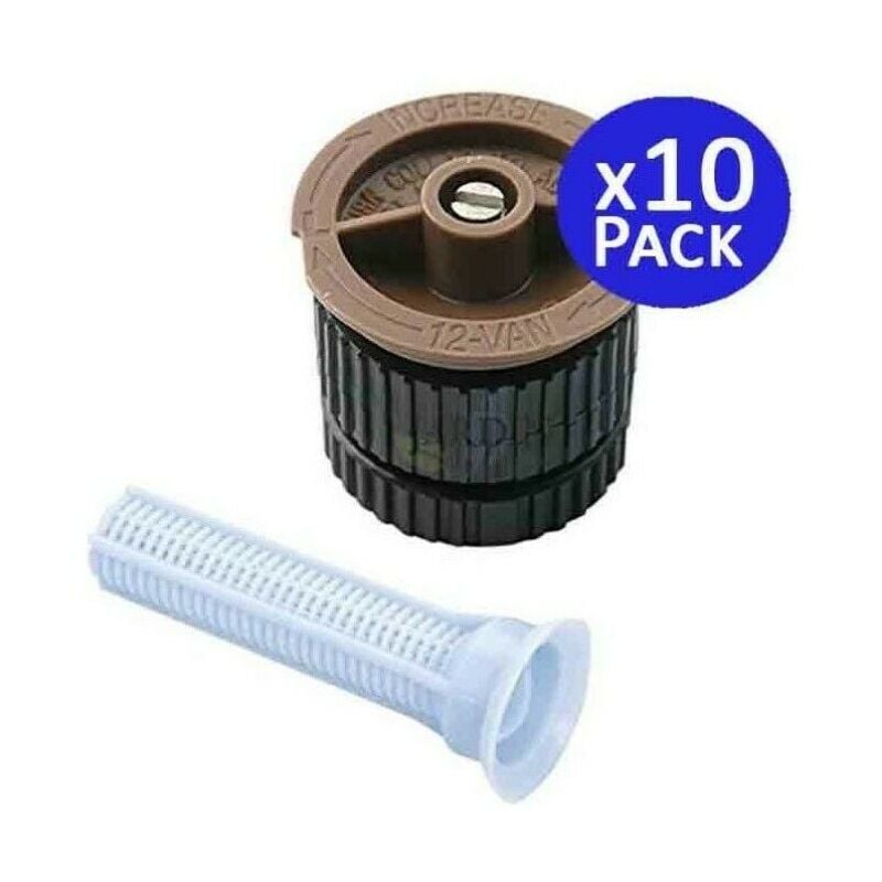 Lot de 10 Buses Rain Bird 12 VAN pour Diffuseurs d'Irrigation Arroseurs de Jardin à Angle Réglable Portée 3,7 Mètres