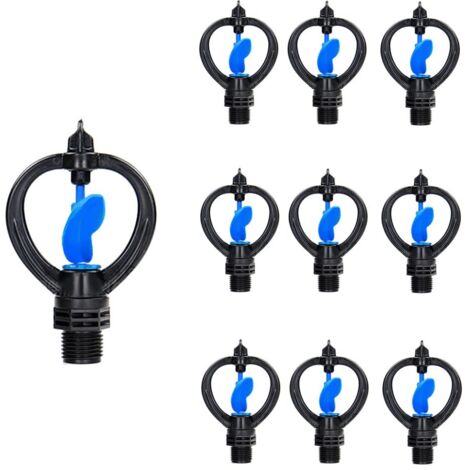 10 cabezales de aspersor giratorios automáticos tipo mariposa, cabezales de aspersor de riego automático, cabezales de aspersor automáticos