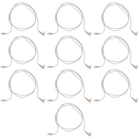 10 câbles de remplacement pour aides auditives, résistants à l'usure, avec connecteur 3 broches, lot de 10 pièces