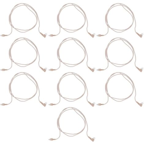 10 câbles de remplacement pour aides auditives, résistants à l'usure, avec connecteur 3 broches, lot de 10 pièces