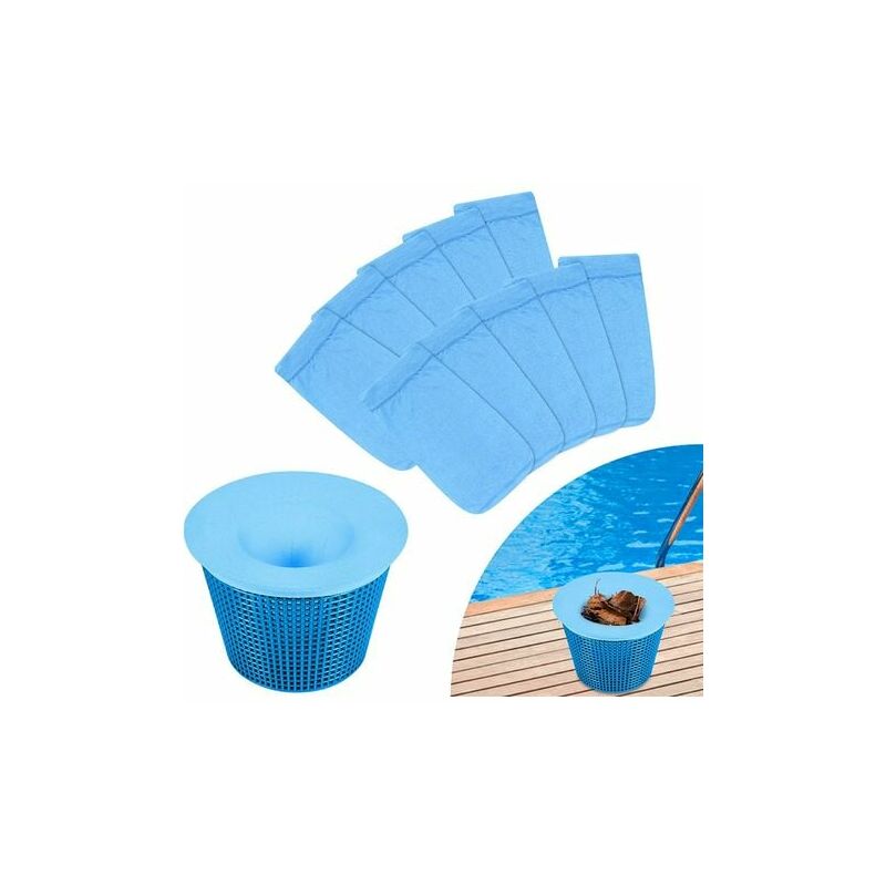 10 Calcetines Para Skimmer De Piscina, Calcetines Para Skimmer De Piscina, Prefiltro Reutilizable Y Elástico Para Skimmer Para Atrapar Polen, Hojas,