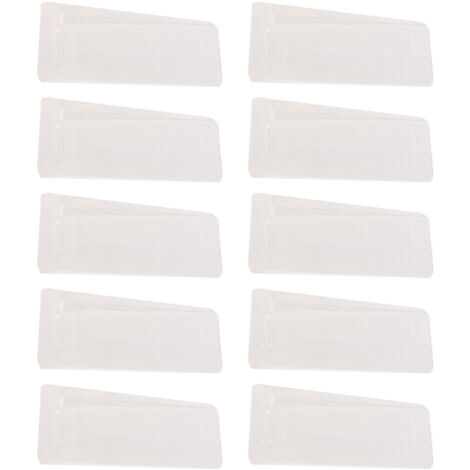 10 Cales de Porte en TPR Transparentes, Bloque-Porte Anti-Choc Empilable sans Percer