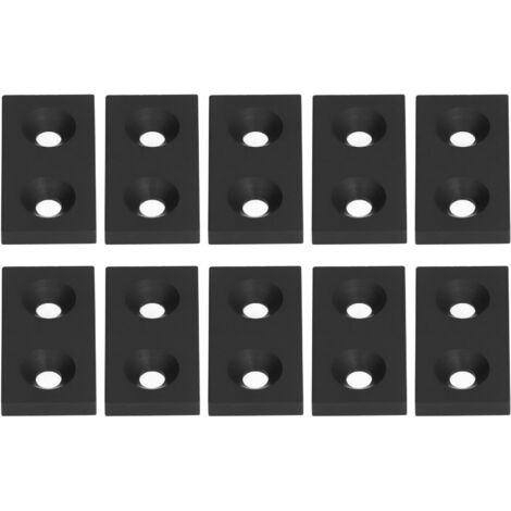 10 Capsules d'Extrémité en Aluminium Noir pour Rail Linéaire 3060, Couvercles de Protection pour Guidage