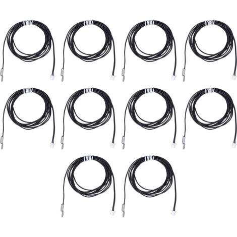 10 Capteurs de Température NTC 10K B3435, Sonde Thermique avec Câble de 2m et Bornes à Presser