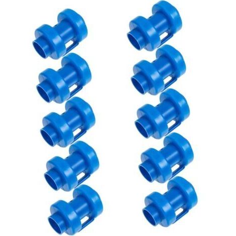 10 capuchons en plastique pour bâtons de trampoline de 2,5 cm, bâtons de trampoline de remplacement (bleu)