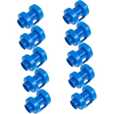10 capuchons en plastique pour bâtons de trampoline de 2,5 cm, bâtons de trampoline de remplacement (bleu)