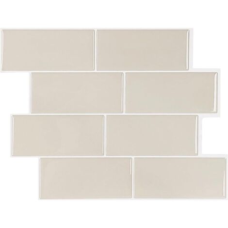 10 Carreaux Muraux Autocollants 3D Effet Marbre – Stickers Imperméables Auto-Adhésifs pour Cuisine, Salon, Salle de Bain