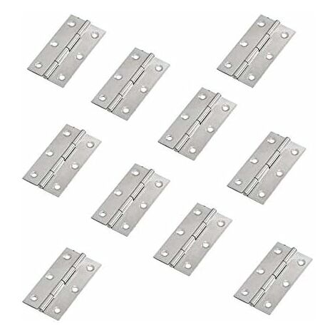 10 cerniere per porte in acciaio inossidabile per mobili per la casa, lunghe 55 mm x 33 mm MINKUROW