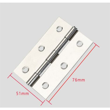 10 cerniere per porte in acciaio inossidabile per mobili per la casa, lunghe 76 mm x 51 mm MINKUROW