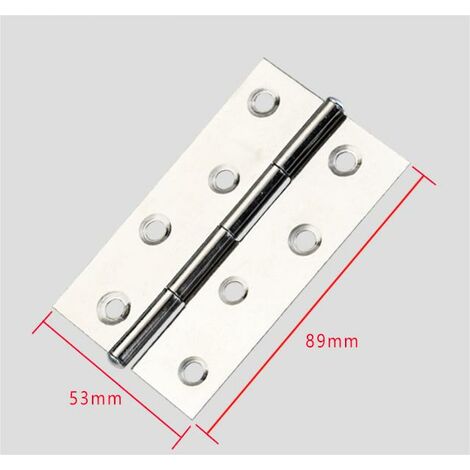 10 cerniere per porte in acciaio inossidabile per mobili per la casa, lunghe 89 mm x 53 mm MINKUROW