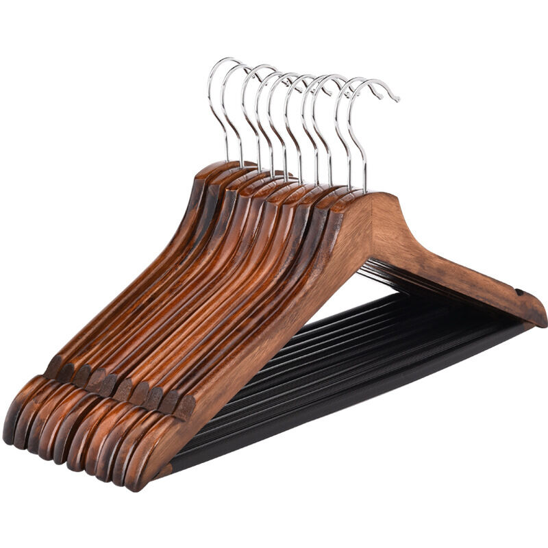 10 cintres en bois massif, cintres pour costumes, cintres à linge