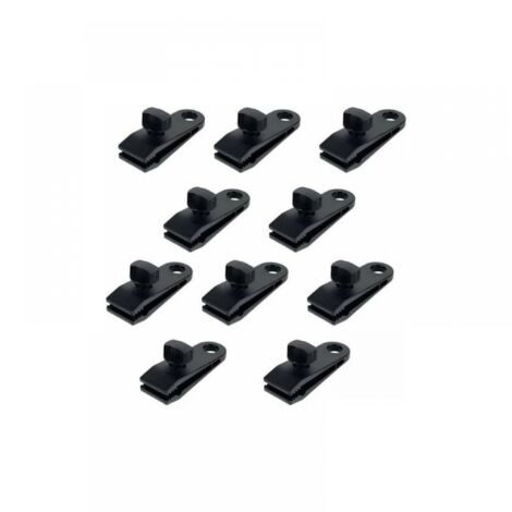 10 clips de plástico para carpas, clips para lonas, clips de nailon de seguridad multiusos para carpas, clips para lonas para acampar, caravanas, telas de sombra para jardín