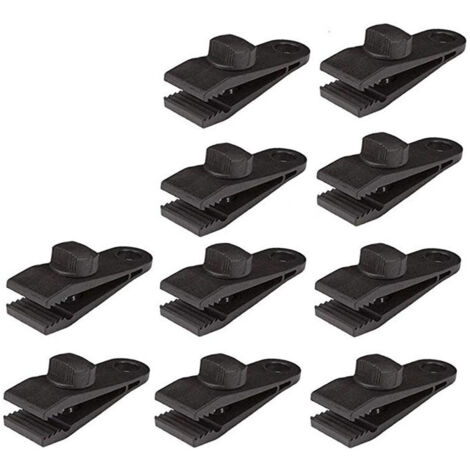10 clips para carpas, ganchos para lonas, resistentes al viento, abrazaderas para carpas de camping, clips resistentes al viento para sombrillas.