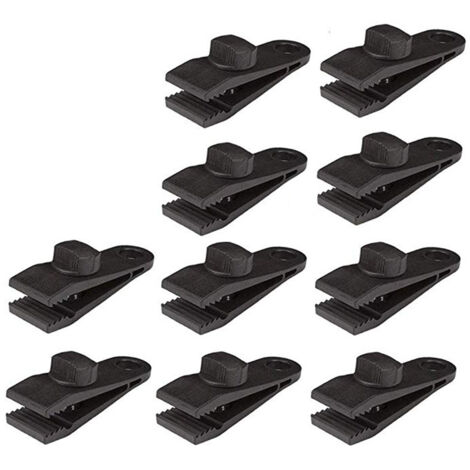 10 clips para cortinas, ganchos para lonas, resistentes al viento, para tiendas de campaña y accesorios solares.