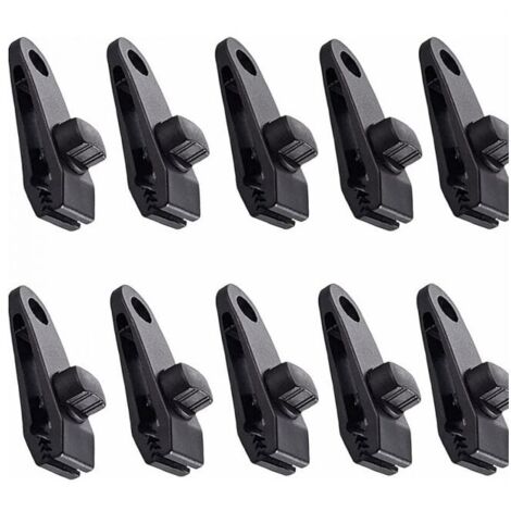 10 clips para lona, clips para toldo, abrazadera para toldo, gancho negro, clip para toldo