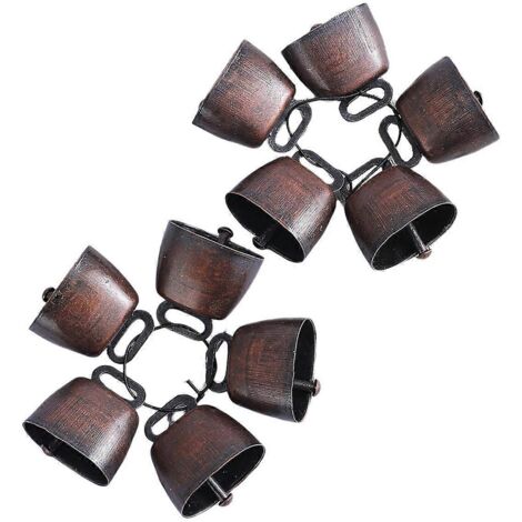 10 cloches en cuivre pour vaches, chevaux et moutons au pâturage, petites cloches en laiton.