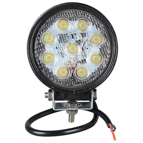10 cm (4 Zoll) 27-W-LED-Traktor-Arbeitsleuchte mit Magnetfuß, 12 V/24 V, IP67 wasserdicht, LED-Flutlicht, Nebelscheinwerfer für Geländewagen, PKW, LKW, SUV, Boot, Camping