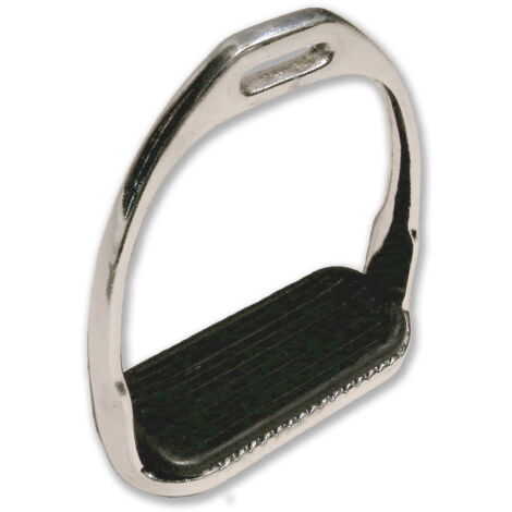 10 cm, Argent: Support en fer nickelé avec repose-pieds