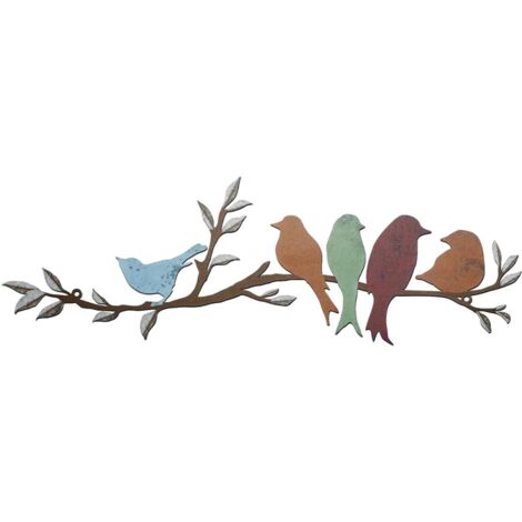 10 cm Art mural métal coloré, décoration murale pour jardin extérieur maison
