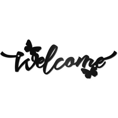 10 cm Décoration murale métal fleurs arbre noir, art mural élégant pour salon