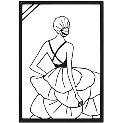 10 cm Décoration murale métal noir rustique, art mural pour salle de bain jardin maison